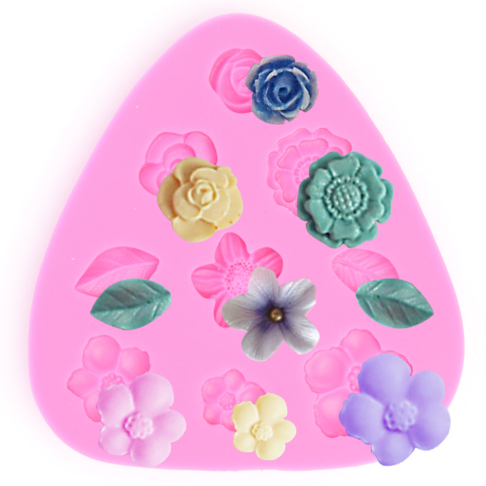 Tiny flower silicone molds for fondant and gumpaste the smallest