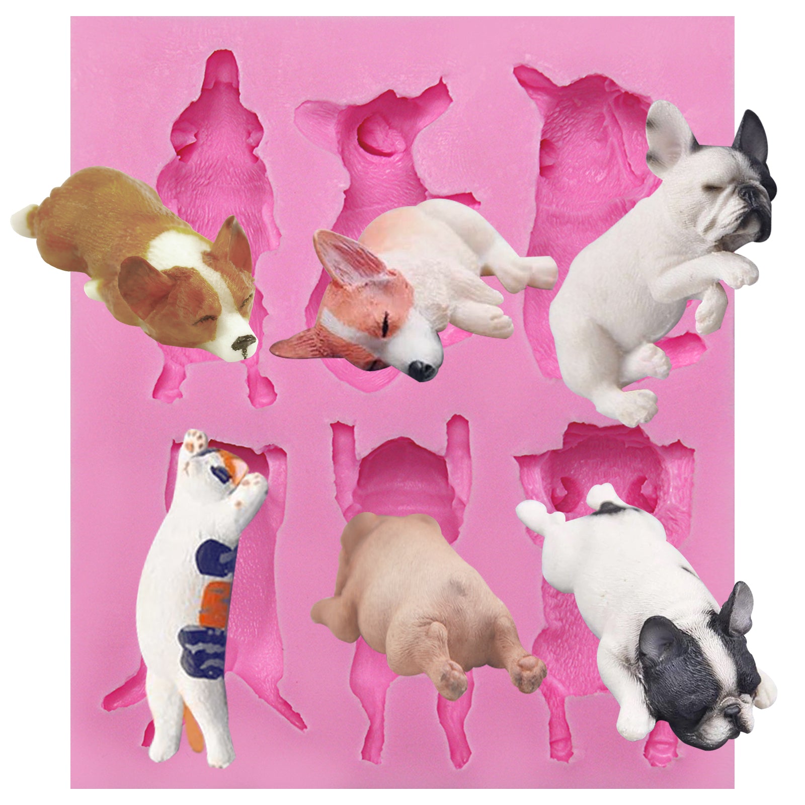 Funshowcase Puppy Dog Face Fondant Silicone Mold