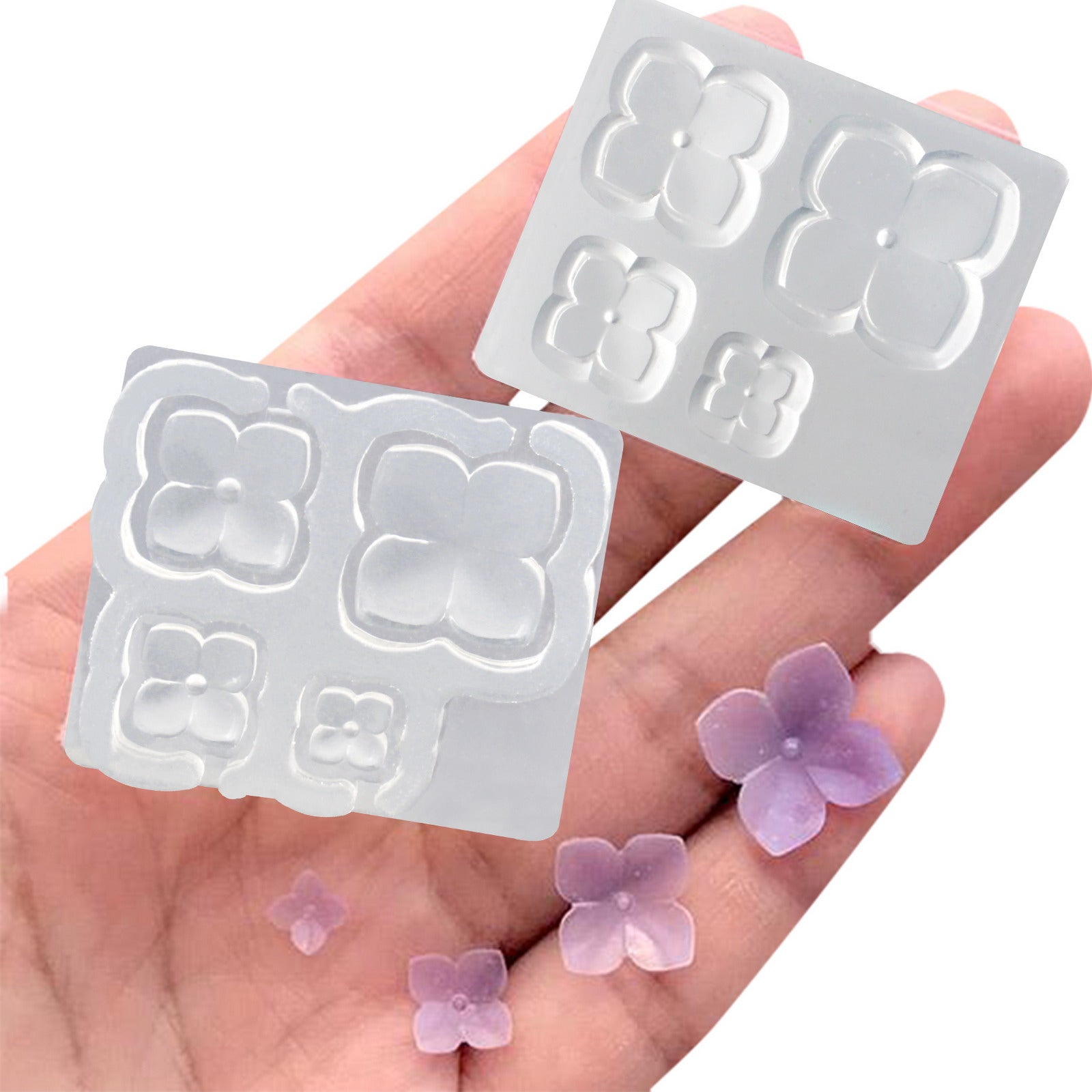 Silicone earrings mold flower mould for resin and epoxy Hydrangea