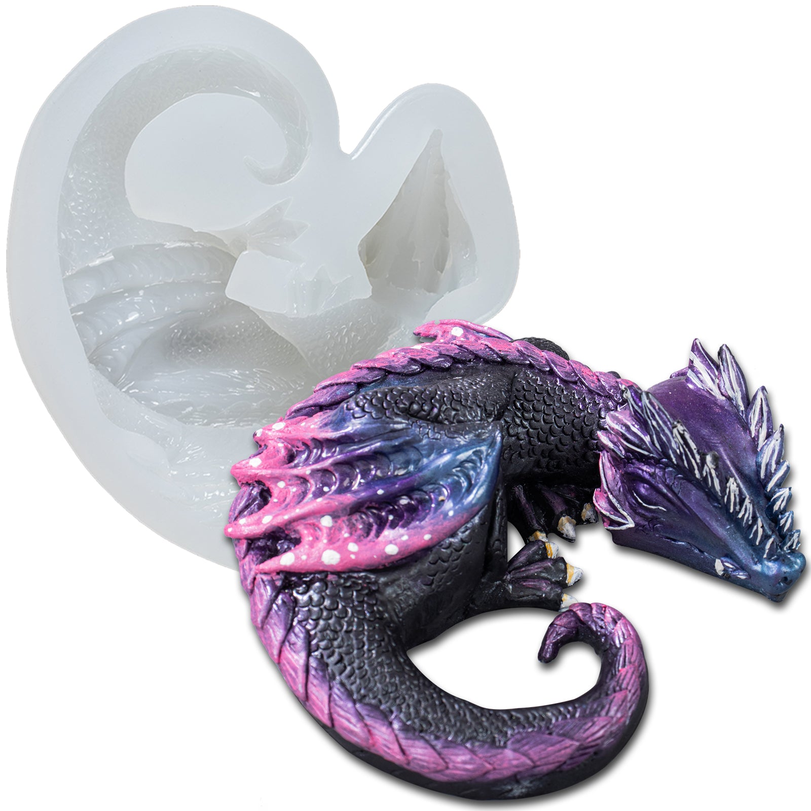 Halloween Decorative Dragon Silicone Mold DIY Making Gypsum Resin Dragon  Model