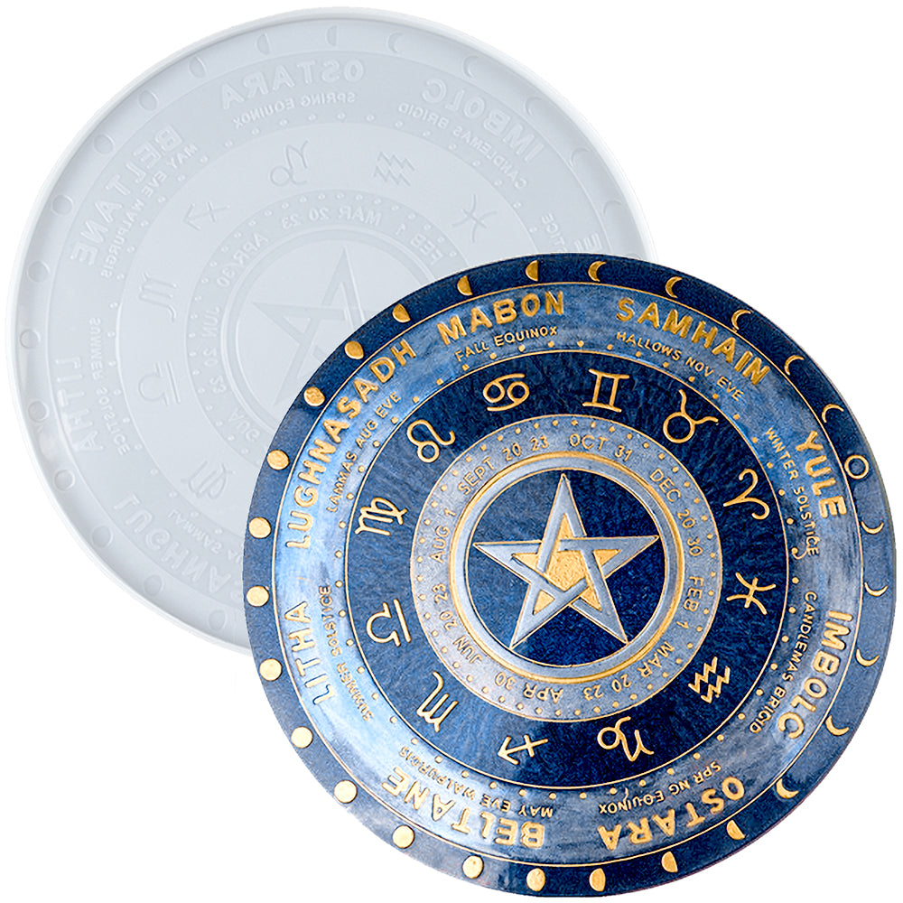 Pentagram Wheel of the Year Epoxy Resin Silicone Mold 11.4inch – FUNSHOWCASE