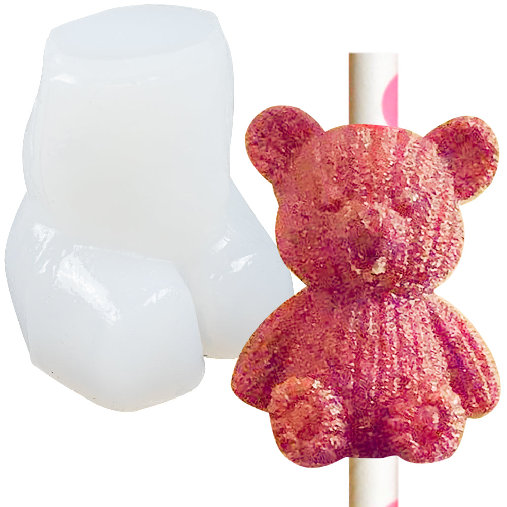 Geometric Bear Resin Silicone Mold-cartoon Bear Candle 