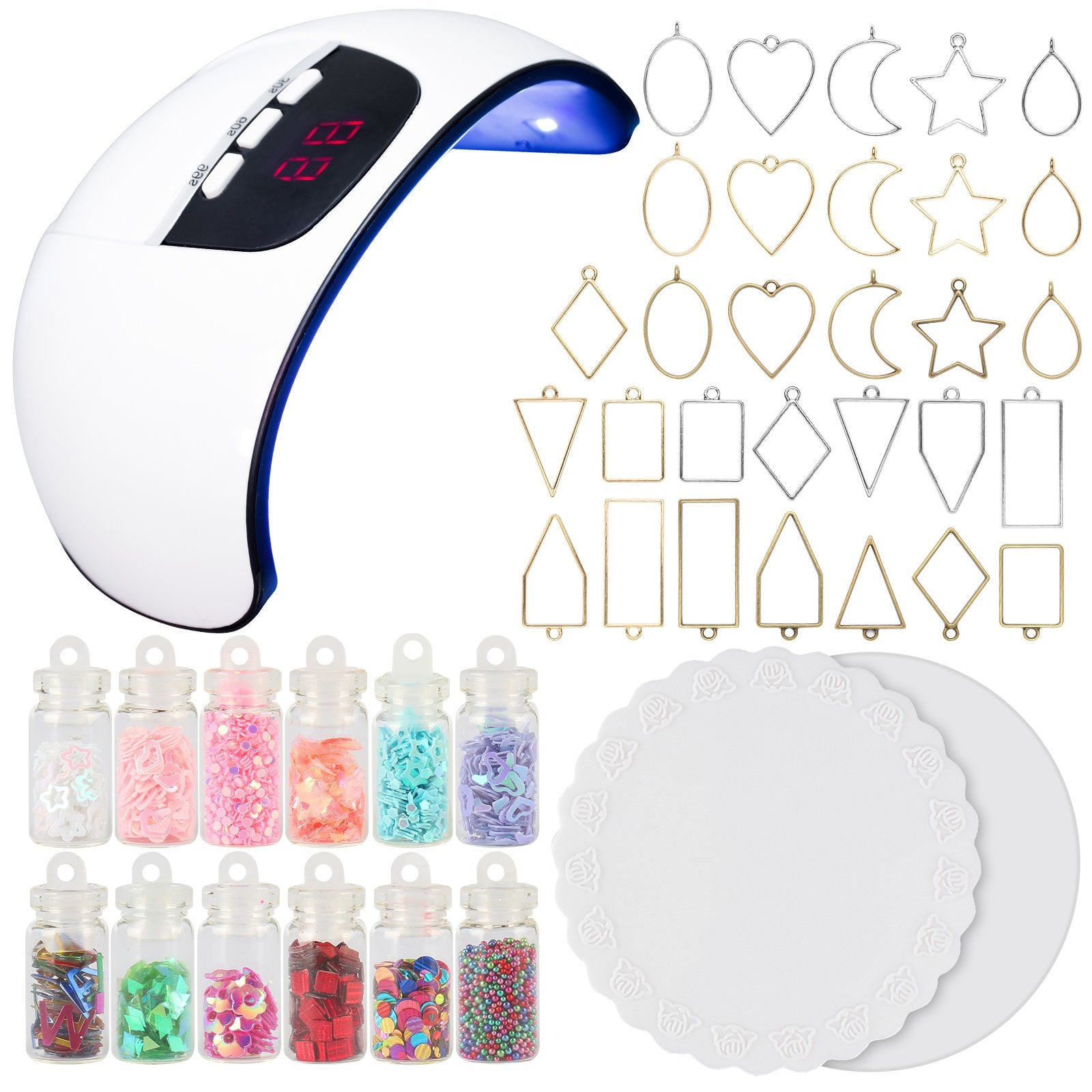 LED UV Lamp 54W Resin Curing Light, Jewelry Casting Kit, Gel Nail Polish, 3  Timer Setting, Auto Sensor, USB Powered