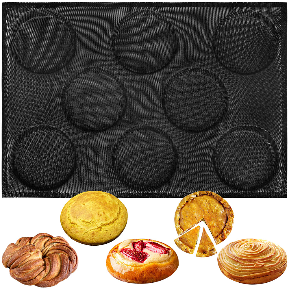 Funshowcase Round Disc Baking Silicone Mold 6-Cavity 3.9inch