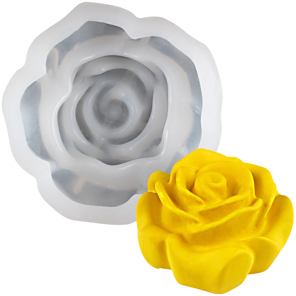 Funshowcase 2 Rose with Leaves Silicone Mold