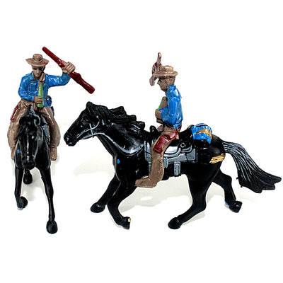 Western Cowboys Gunslingers with Horses Miniatures 4-Count