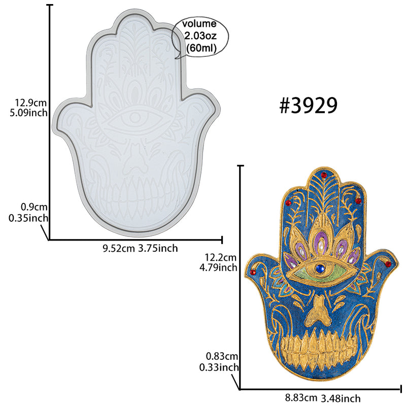 Hamsa Silicone Mold 5-Inch