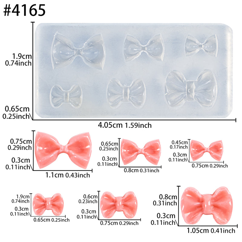 Tiny Ribbon Bows Silicone Mold 6-Cavity