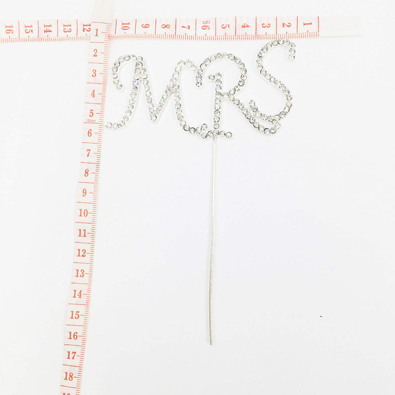 Sparkle MRS Monogram Rhinestone Cake Topper 6-Inch Tall