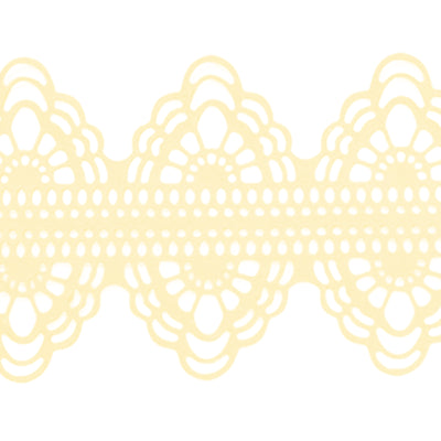 Large Edible Cake Lace Cream Yellow 14-inch