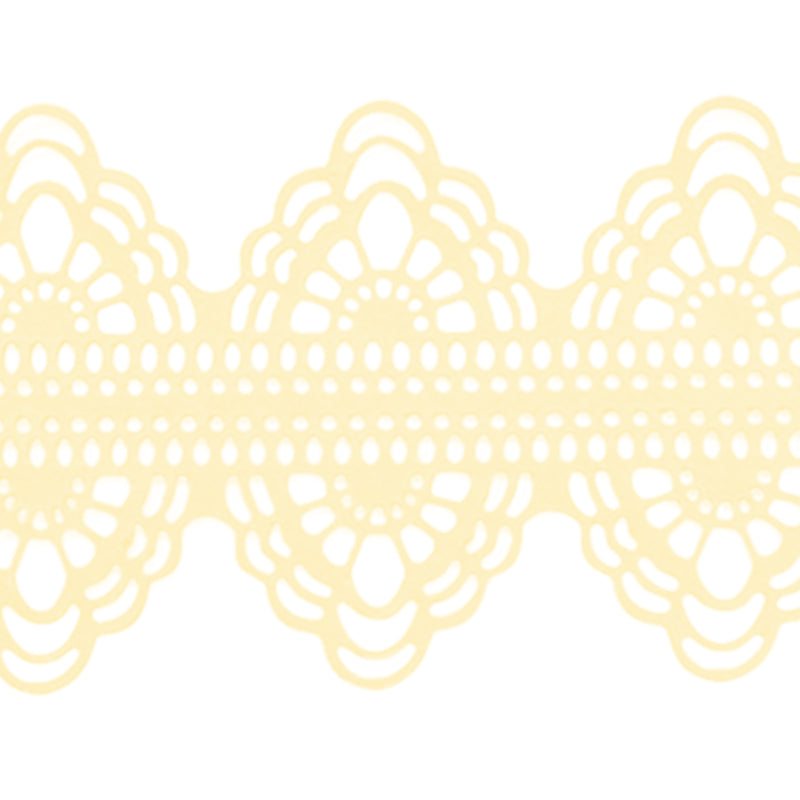 Large Edible Cake Lace Cream Yellow 14-inch