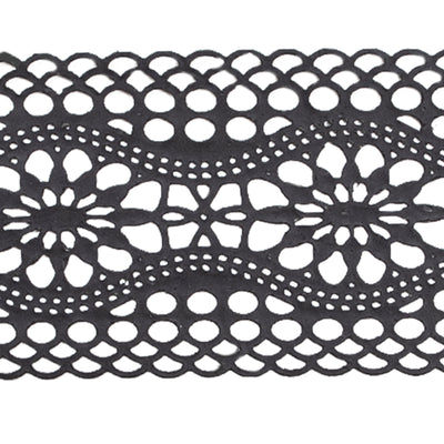 Large Edible Cake Lace Vintage Trim Black 14-inch