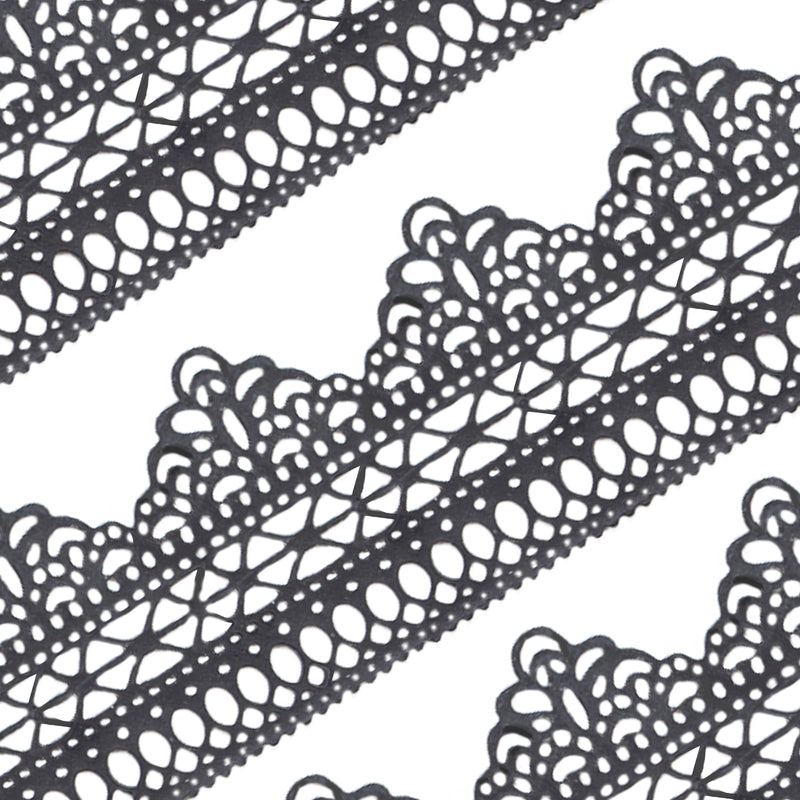 Large Edible Cake Lace Lattice Border Black 14-inch