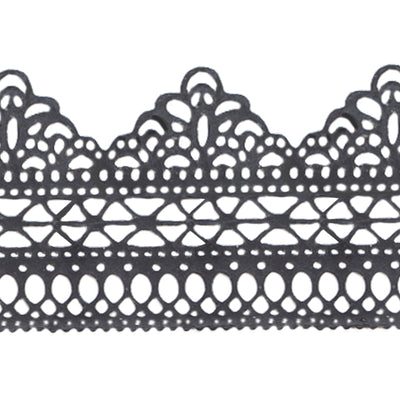 Large Edible Cake Lace Lattice Border Black 14-inch