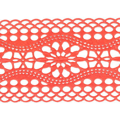 Large Edible Cake Lace Vintage Trim Red 14-inch