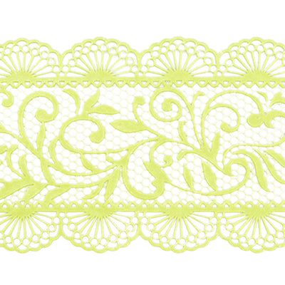 Large Edible Cake Lace Scallop Trim Green 14-inch