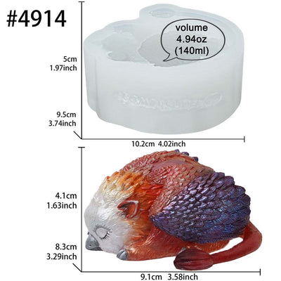 Resin Animal Silicone Molds 3D for Epoxy Plaster Crafts