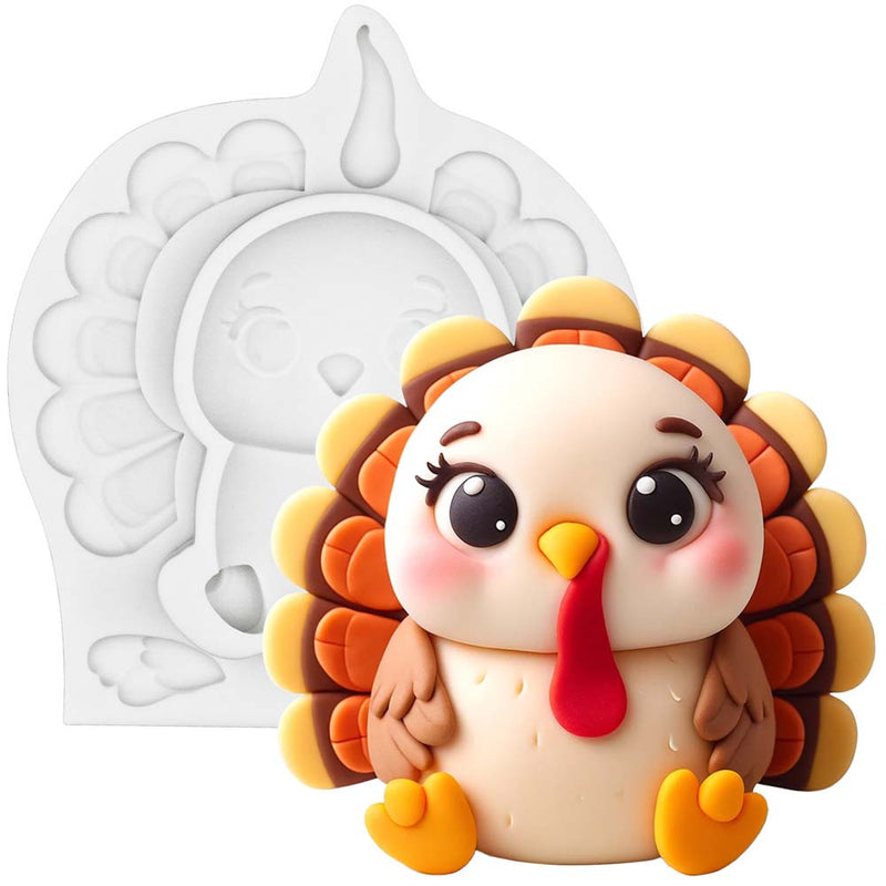 Farm Animal Turkey Silicone Mold 3-Inch Tall