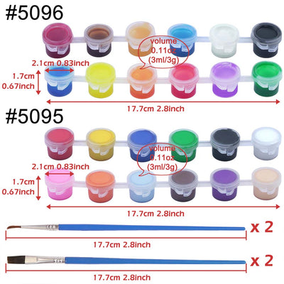 Glass Paint 28-Kit 24-Color Acrylic Enamel 4-Brush