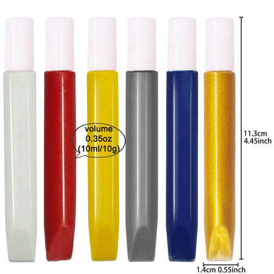 Acrylic Glass Paint Pens 6 Colors Metallic Outliners