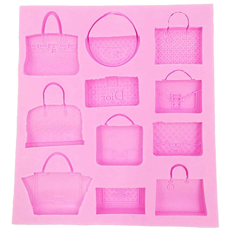 Branded Handbags Silicone Mold 11-Cavity 5.8x5.2x0.6-Inch