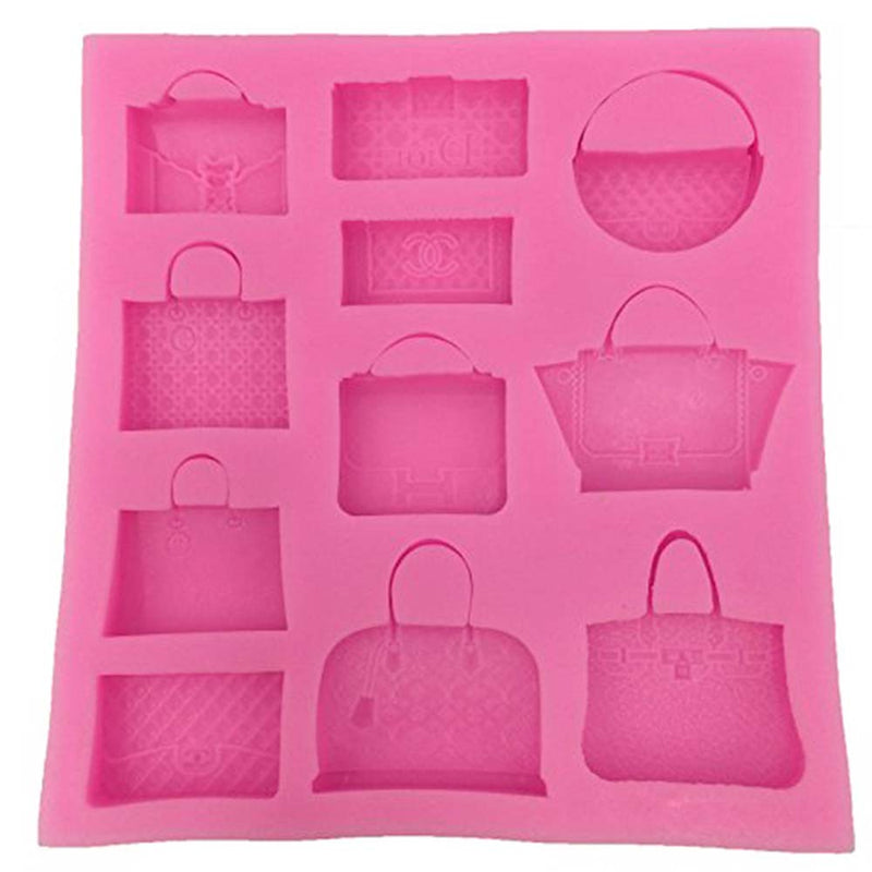 Branded Handbags Silicone Mold 11-Cavity 5.6x5.2x0.6-Inch