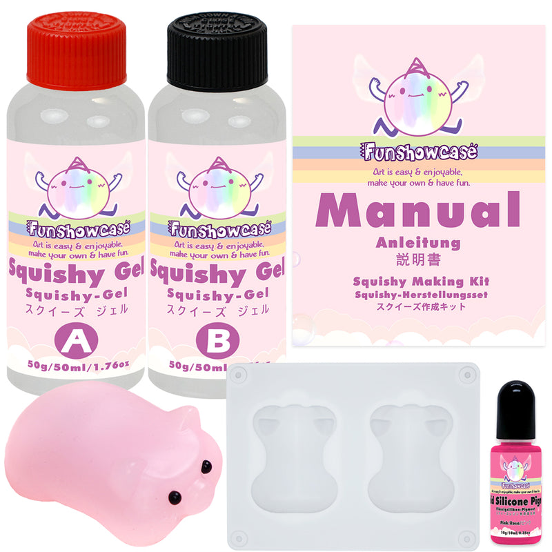 Taba Squishy Maker Kit Gel+Pig Silicone Mold+Pigment