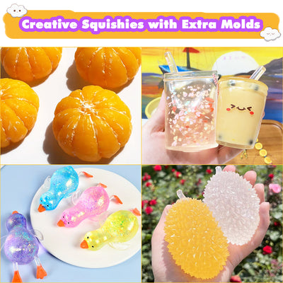 Taba Squishy Maker Kit Gel+Pig Silicone Mold+Pigment