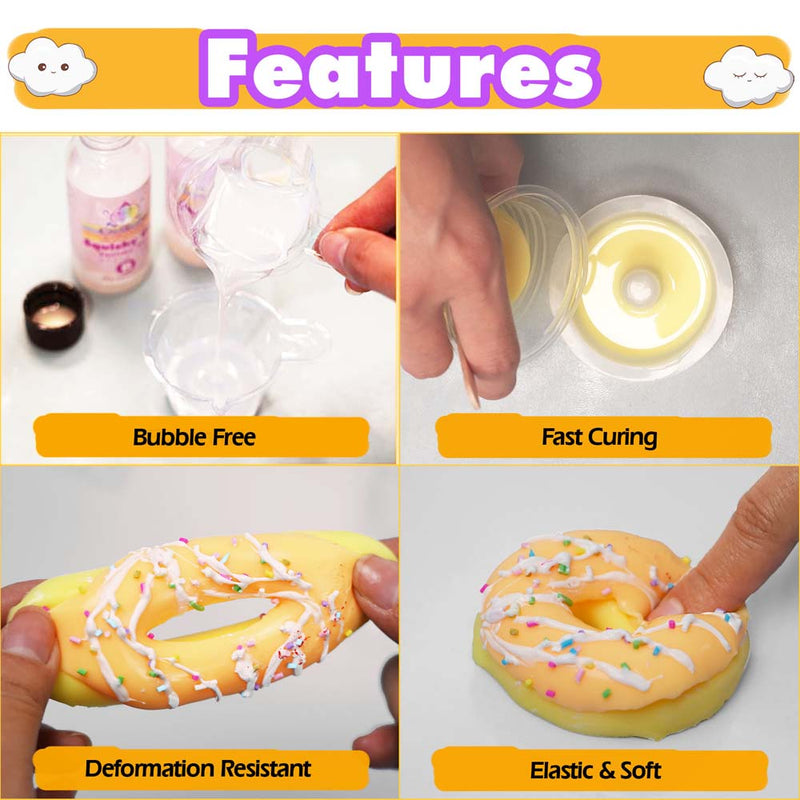 Taba Squishy Donut Maker Kit Silicone Mold+Gel+Pigment+Sprinkles