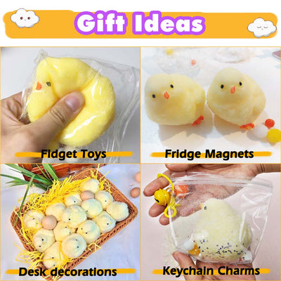 Taba Squishy Chick Maker Kit Silicone Mold+Gel+Pigment+Sprinkles Fufu Making Pack