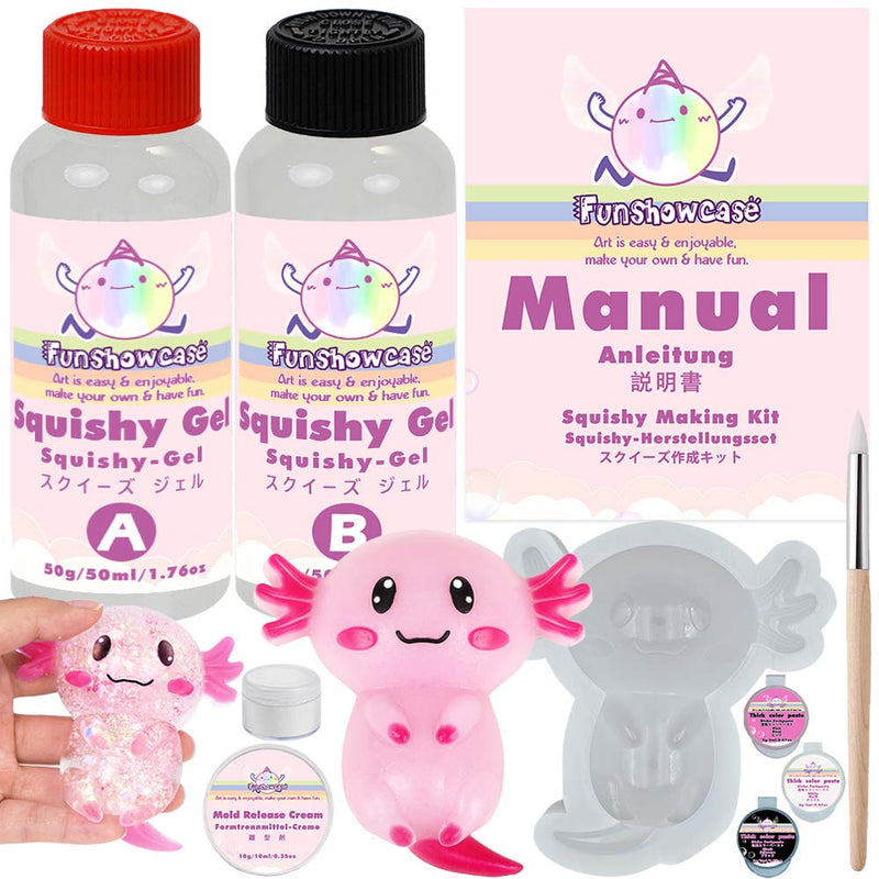 Taba Squishy Maker Big Axolotl Silicone Mold Gel Kits Pack