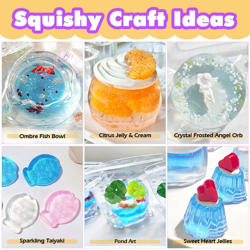 Taba Squishy Kits Flex Rubber for Squishy Making Liquid Silicone Pack Crystal Taba