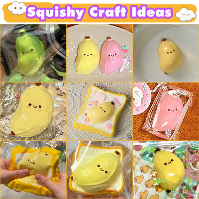 Taba Squishy Maker Banana Silicone Mold Gel Kits Pack