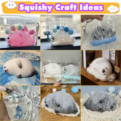 Taba Squishy Maker Seal Silicone Mold Gel Kits Pack