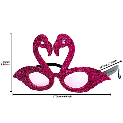 Luau Bling Pink Flamingo Party Costume Sunglasses