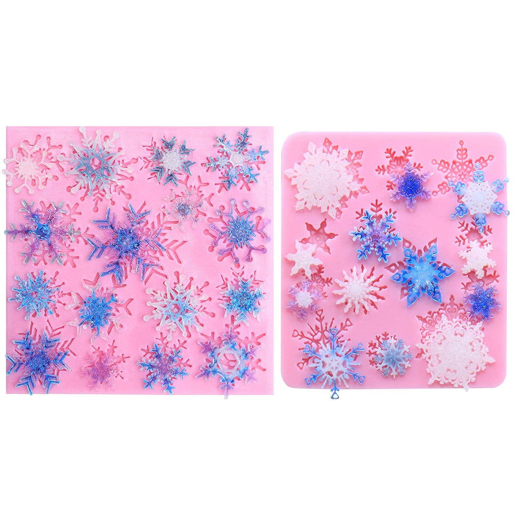 Assorted Snowflake Silicone Mold (3 Cavity)