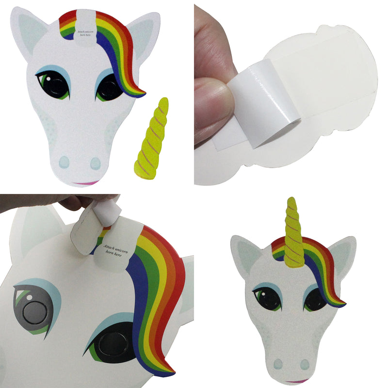 Rainbow Unicorn Photo Booth Props 18 Count