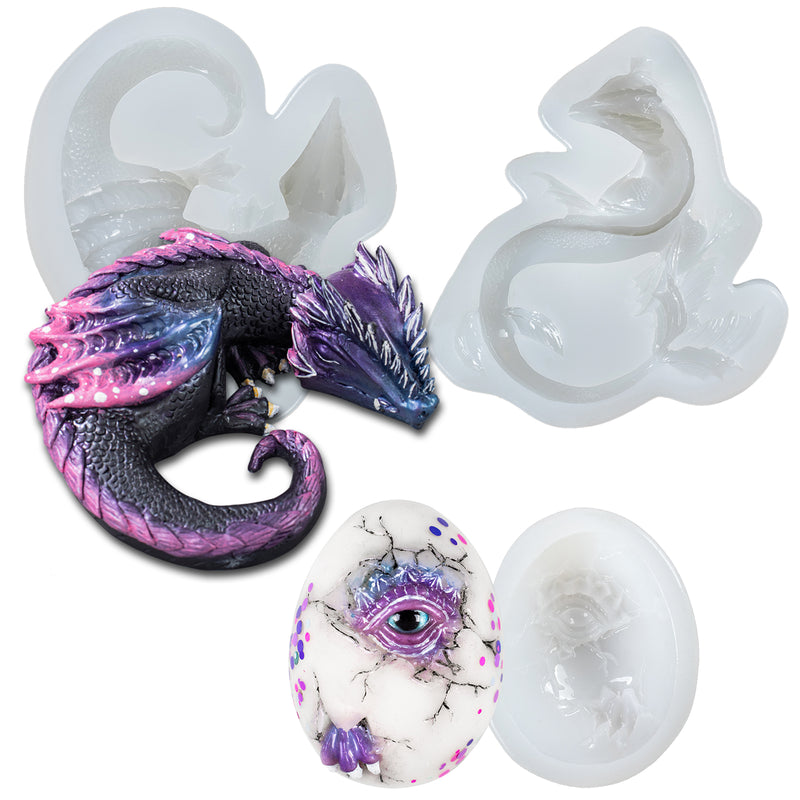 3d Dragon Silicone Mold. 3d Baby Dragon Mold for Craft. Epoxy
