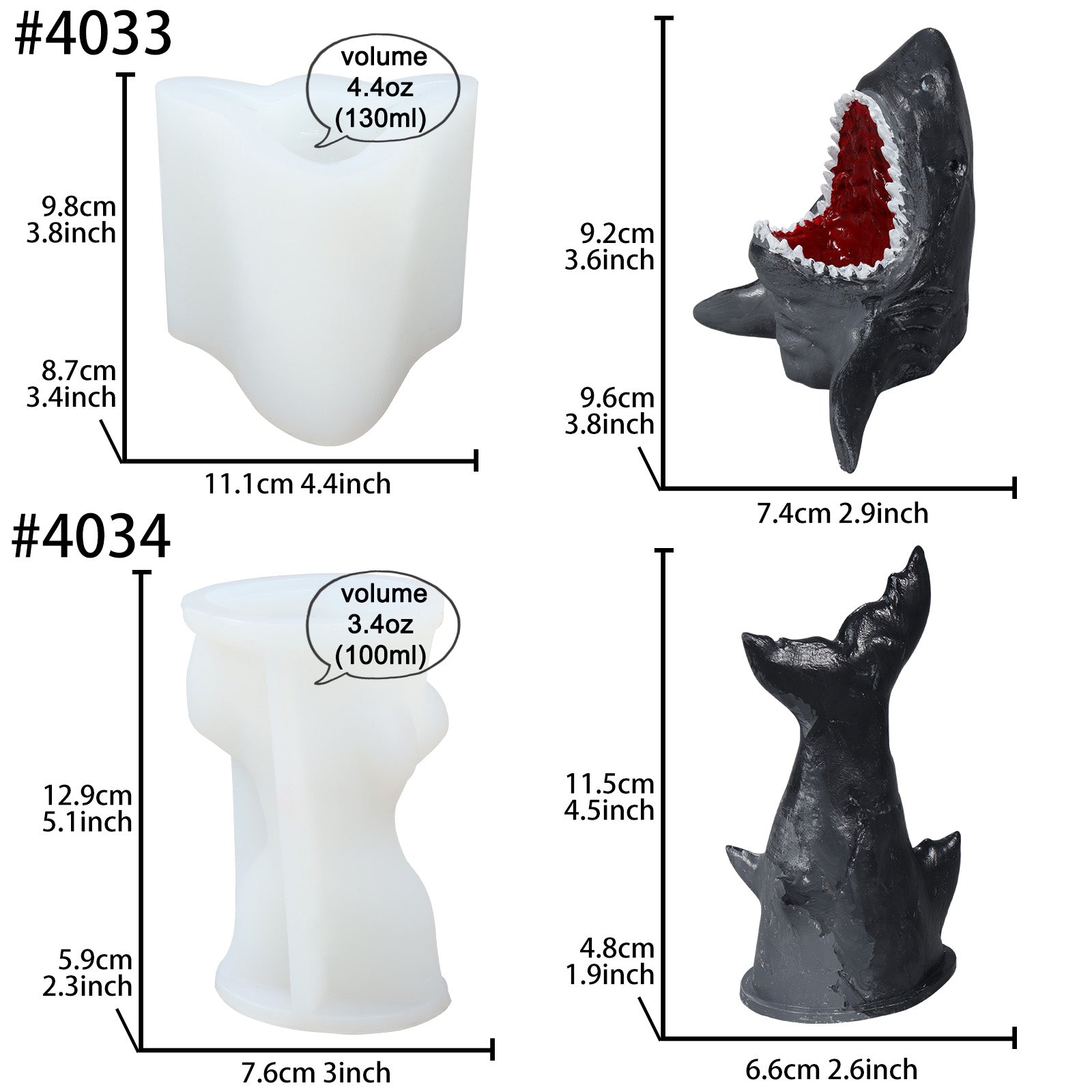 Shark and Seal Silicone Resin Mold Set – Phoenix
