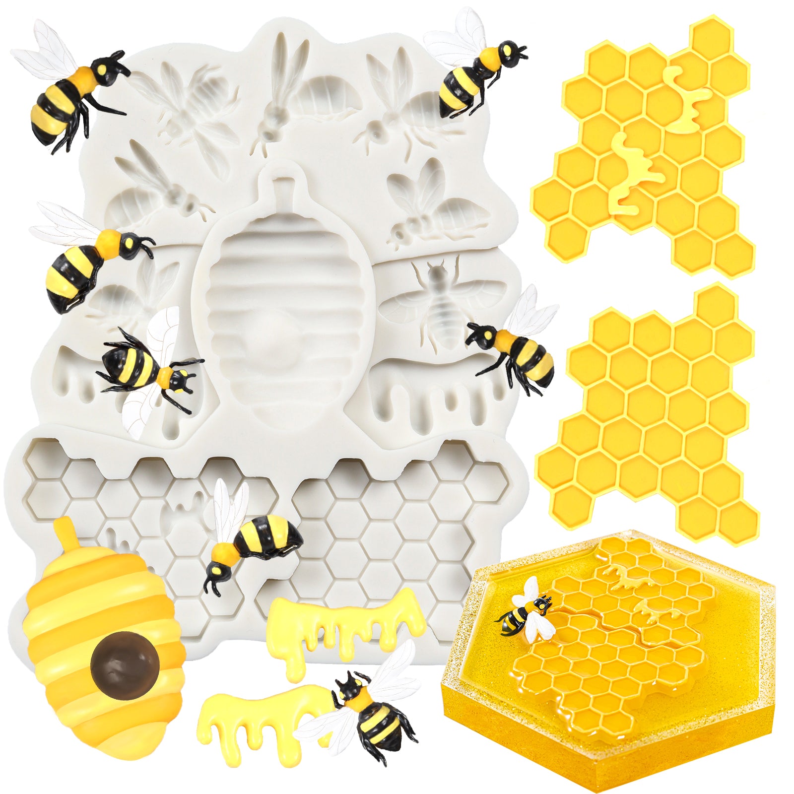  Resin Shaker Molds,uv Resin Molds, Honeycomb