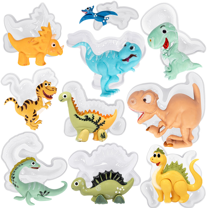 Silicone Dinosaurs Sugarcraft and Chocolate Molds for Cake Decorating for  sale