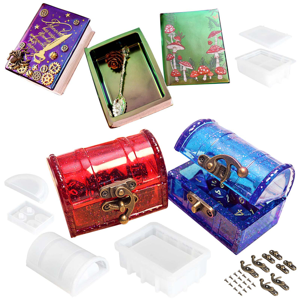 Storage Box Resin Mold Jewelry Dice Storage Box Treasure Chest