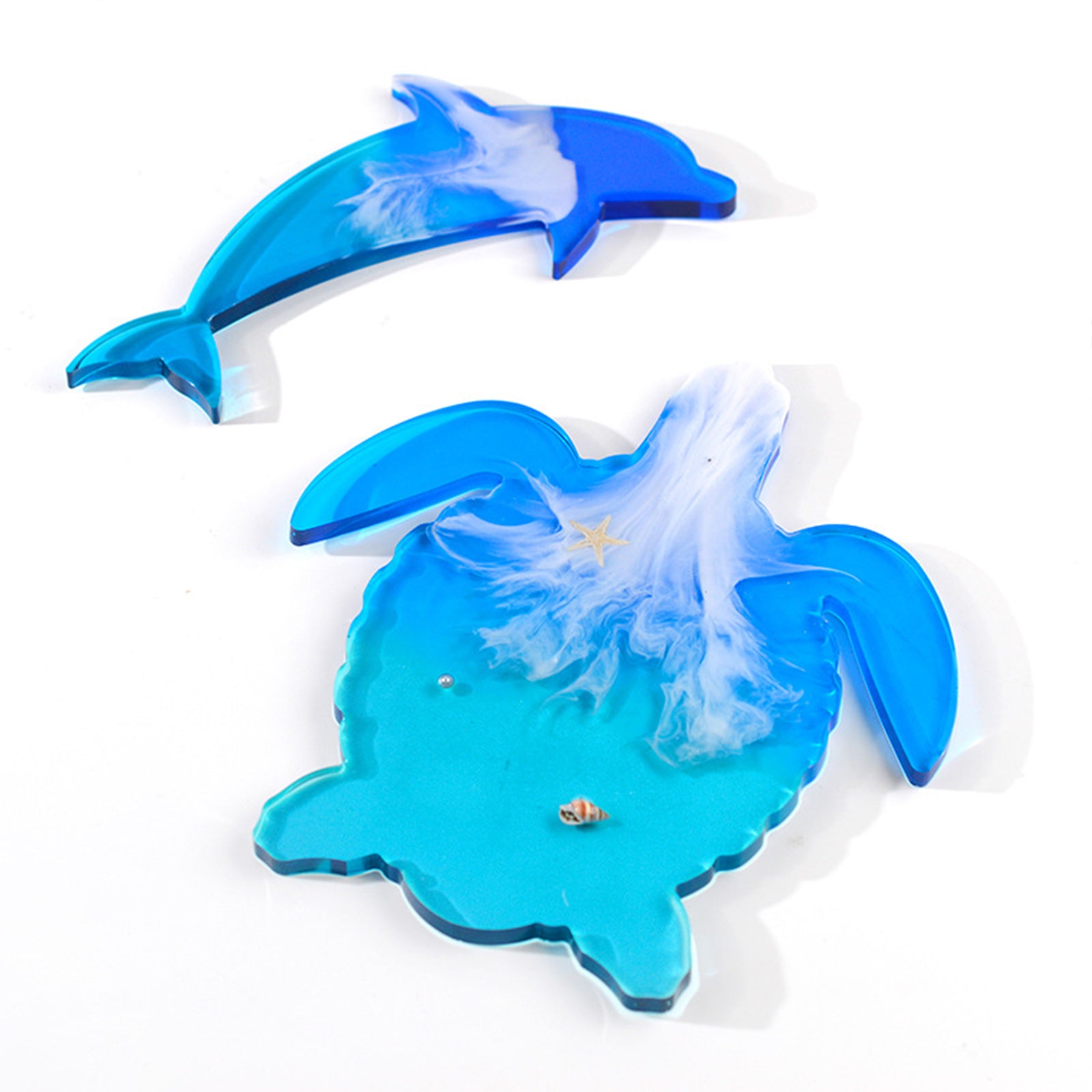 3d Animals Resin Molds Silicone 3d Dolphin Seal Animals - Temu