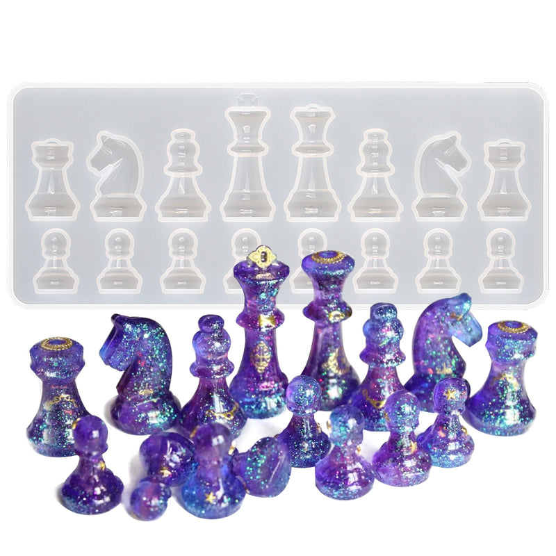 Chess Mold for Resin Silicone Chess Resin Mold Chess Crystal Epoxy